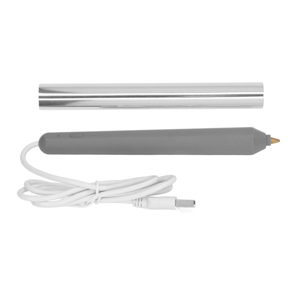 Hot Foil Pen USB Heat Foil Stamping Embossing Pen ABS Crafting Tool for Drawing Writing Silver