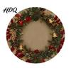 Round Christmas Placemat Placemat 14 Inch Festive Pattern Anti Slip Tabletop Protector Tableware Heat Insulation Place Mat for Dining Table Kitchen