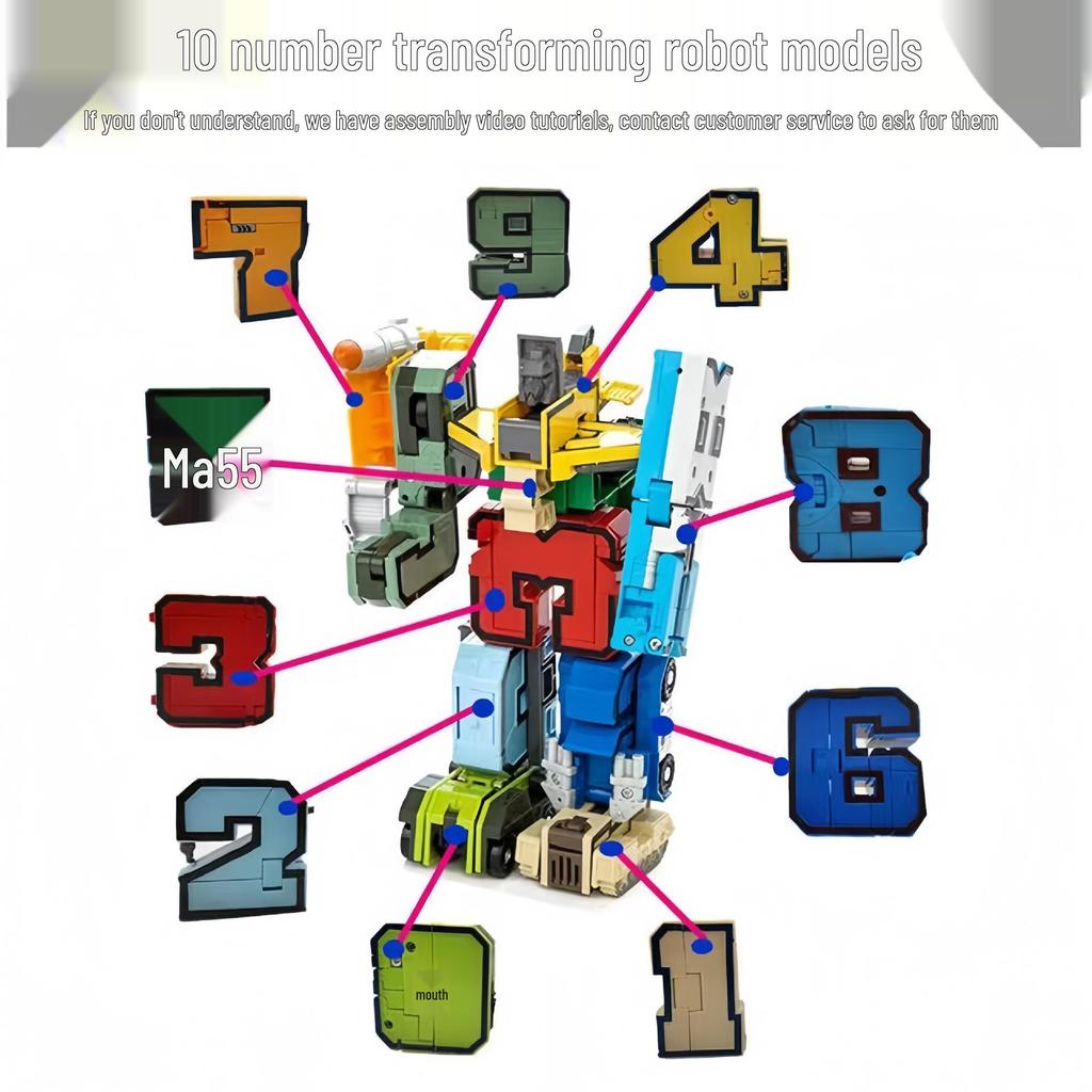 Children's Educational Robot Building Blocks: Transforming Digital Autobot Letters