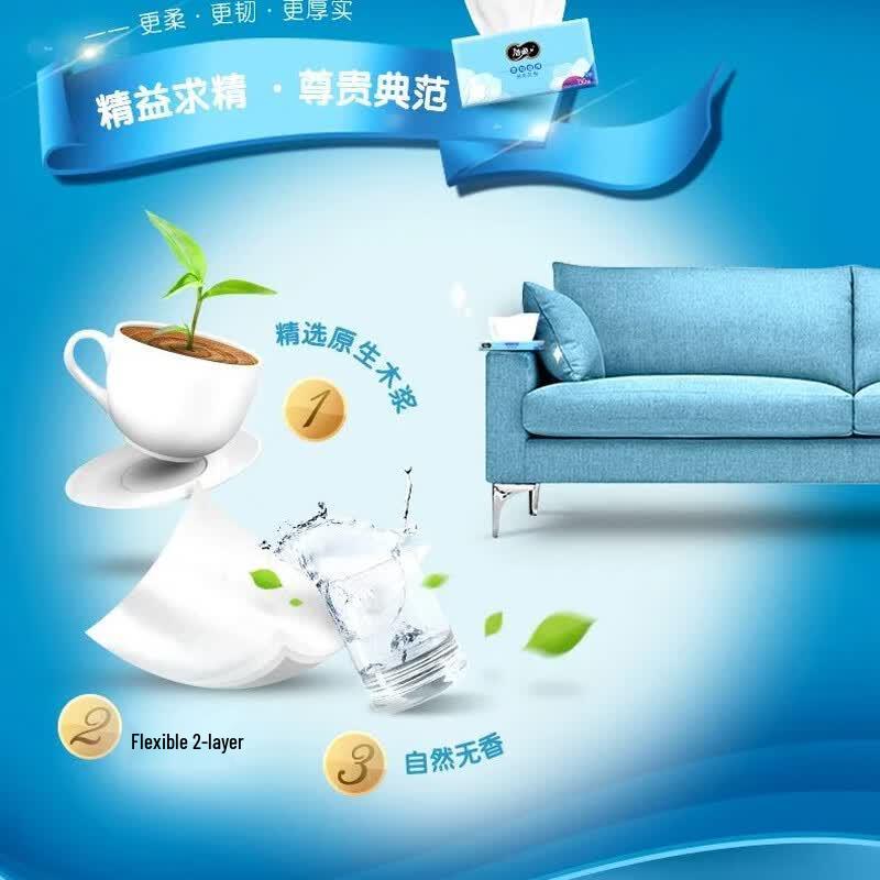 Jie Rou JR074-80A 2-Ply Soft Pack Facial Tissues