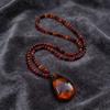 Etnische Stijl Retro Imitatie Amber Ketting Voor Mannen En Vrouwen Lange Hanger Trui Ketting Moederdag Cadeau