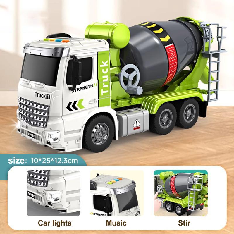 Simulation Children's Educational Toy Engineering Vehicle Sound and Light Inertia Engineering Concrete Truck Toy Set Toy Gift