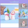 Adorable Resin Christmas Couple Snowman Figurines Perfect For Diy Miniature Gardens