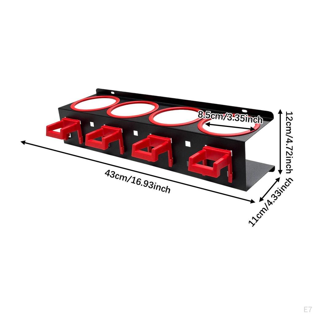 Spray Bottle Holder Car Wash Tool Organizer Bracket Cleaning Supply Hanger with Hooks for Garage