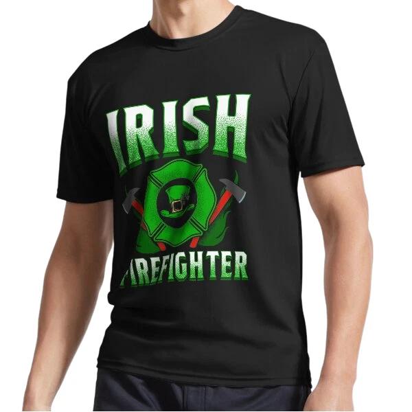 New Irish Firefighter Active Logo T-Shirt Funny Size S to 5XL S
