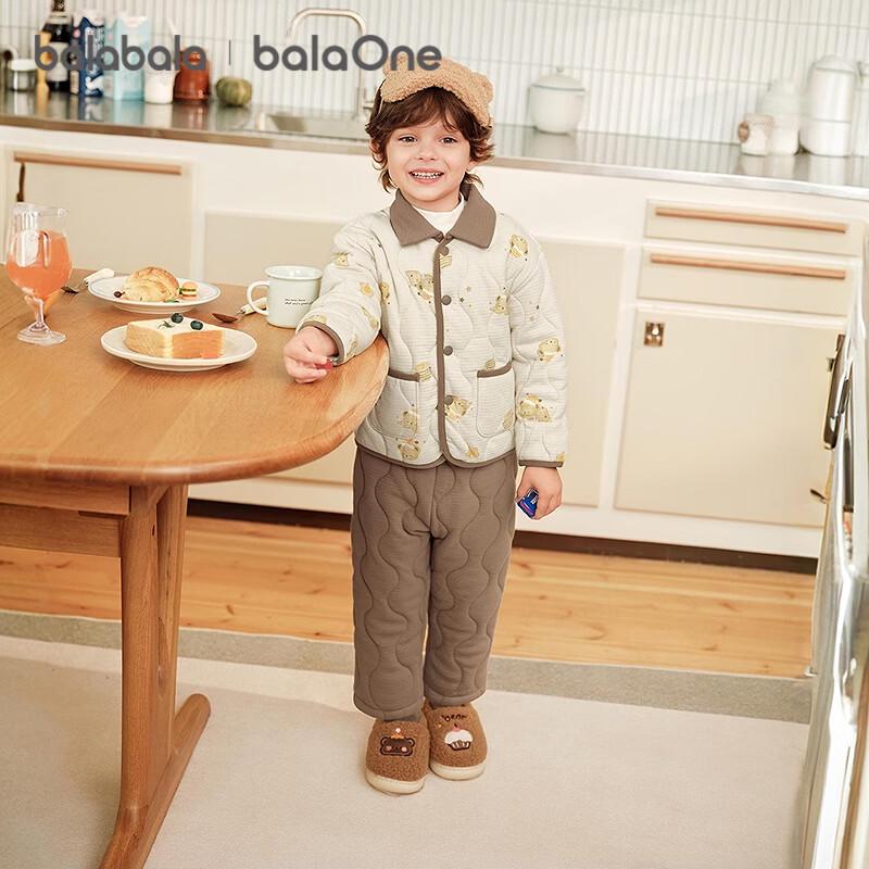 Balabala Children's Thickened Cotton Pajama Set