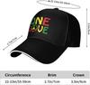 One Love Peace Sign Rasta Colors Unisex Baseball Cap Adjustable Polyester Casual Sun Hat