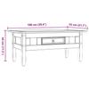 Mexican Style Pine Coffee Table Gray 100 x 55 x 44 cm