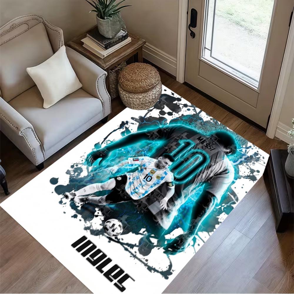 Lionel Messi World Cup Champion Floor Mat Suitable For Kitchen Dining Room Playrooms Hallway Antislip Carpet Office Home Decor Wedding Party Gift