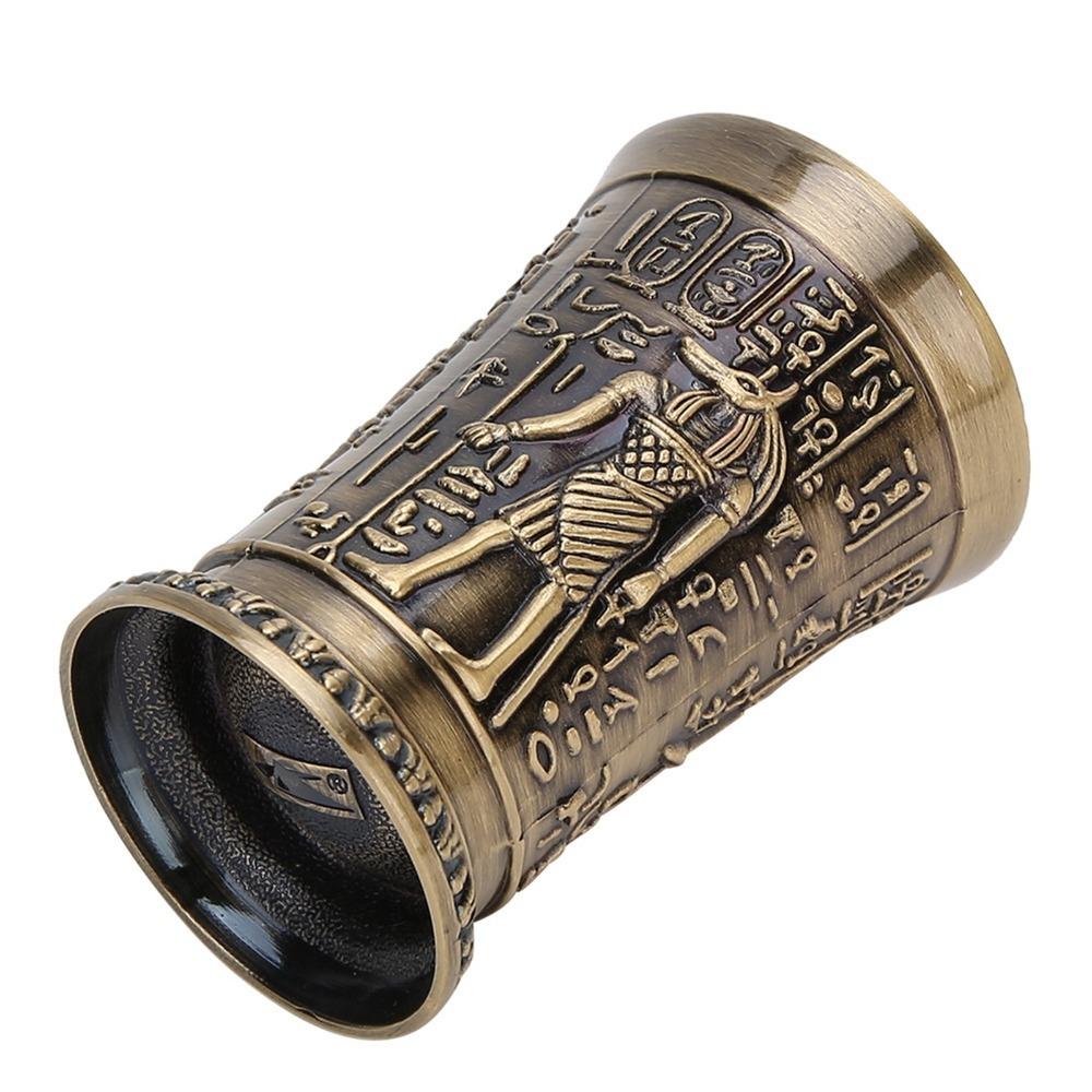 Brass Metal Shot Glass Silver Mini Cup Gift Shot Glasses Egyptian Wine Glass  Office Desk Decor бронзовый