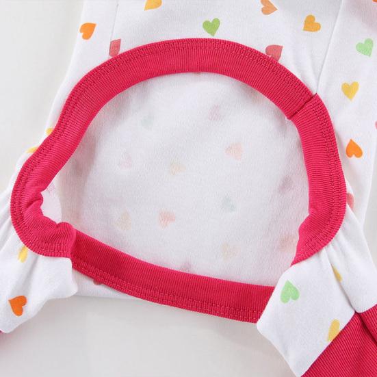 Yousheng Pet Cloth Round Neck Four-Legs Cartoon Pattern Puppy Bread Clothes Summer Pet Pajamas for Indoor