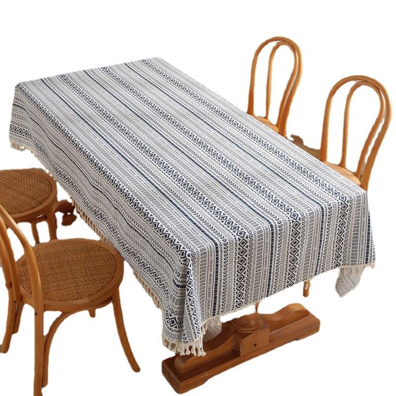 Famous Tablecloth Art Polyester Cotton Bohemian Pop Rectangular Dining Table Cloth Coffee Table Cloth Cover Towel