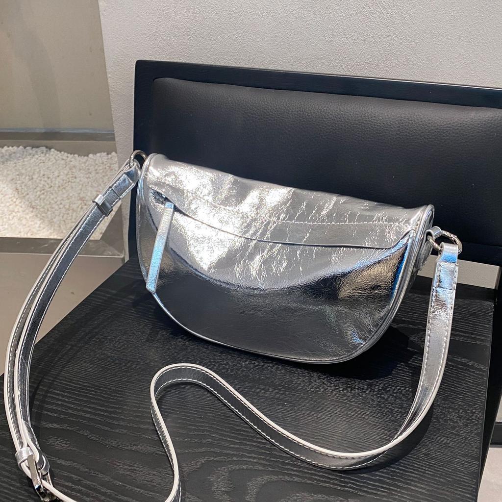 Damen-Knödelbeutel aus Rindsleder, Damen-Crossbody-Ledertasche, Praktische Pendlertasche, Weiche Ledertasche