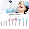 9pcs Dental Polishing Drill Bits Light Cured Resin Teeth Polishing Bur Accessory for Low Speed Handpiece