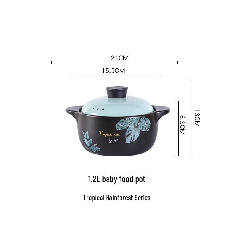 Large Capacity Heat Resistant Ceramic Stew Pot Ming Health Home Gift