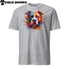 Colorful Pit Bull Terrier Unisex T-Shirt Mens Womens Tees Top | Vibrant Dog Graphic Short Sleeve Tee