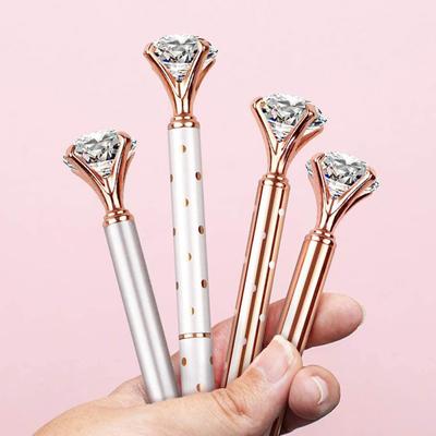 Großer Diamant-Kristallstift, Kugelschreiber für Studenten, Schreibwaren, Büro, Geschäftsgeschenke, 1,0 mm Metallspitze