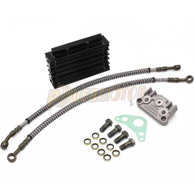 Engine For 125cc ATV Pit Bike Radiator CNC Oil Cooler Aluminium Kit For Pit Dirt Bike Motocross Motocycle Cooling Accessories