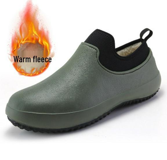 Men's Large Waterproof Non-Slip Rubber Shoes for Kitchen, Work & Rain