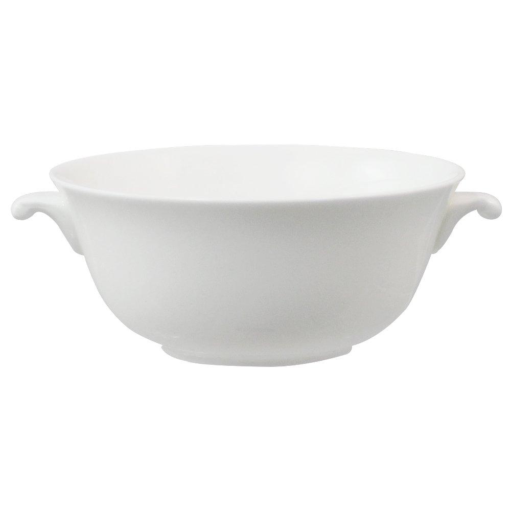 

NARUMI Cup and Saucer, White, for Soup, Microwave-Safe, Made in Japan, 9000-32681