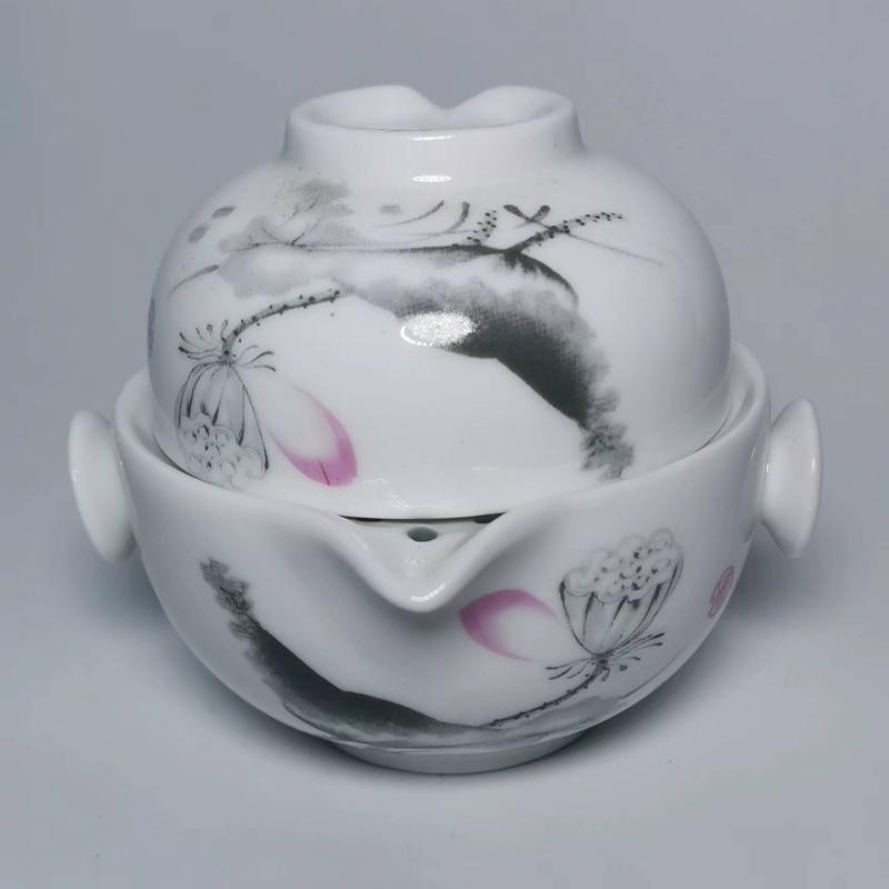 High Quality Ceramic Tea Set Travel Teaware Include 1 Pot 1 Cup,Beautiful and Easy Teapot Kettle,kung Fu Teaset Elegant Gaiwan