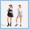 Li Ning Fitness Series Casual Simple Solid Color Elastic Sports Shorts Women Shorts Smoky-Purple AKSV524-4