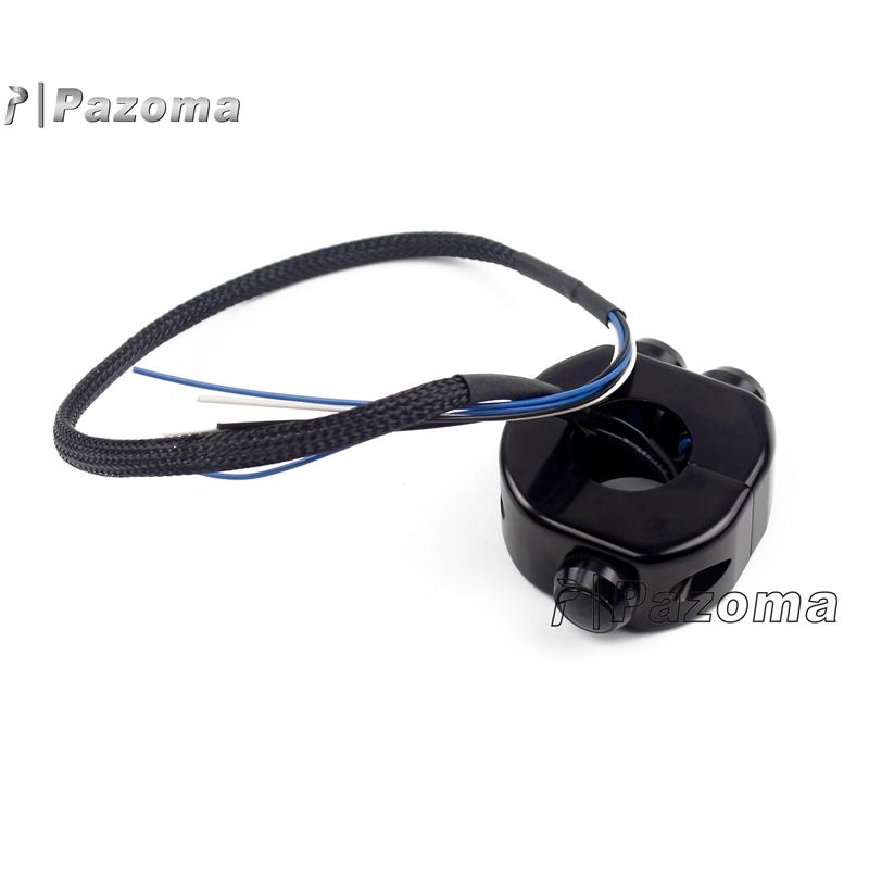 For Harley Bobber 1" Handlebar 3 Push-Buttons Controls Switches On/Off M-Switch