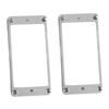 TOPINCN Pickup Mounting Double Coil Pickup Mounting Cover Frame for Bass Interchangeable High Set of 2 Ring, Guitar, Pickguard, Frame, Precision,