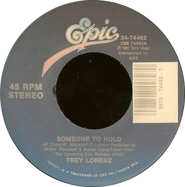 

7inch Record TREY LORENZ - Someone To Hold 3474482 Epic 1992 US Soul/Funk Used