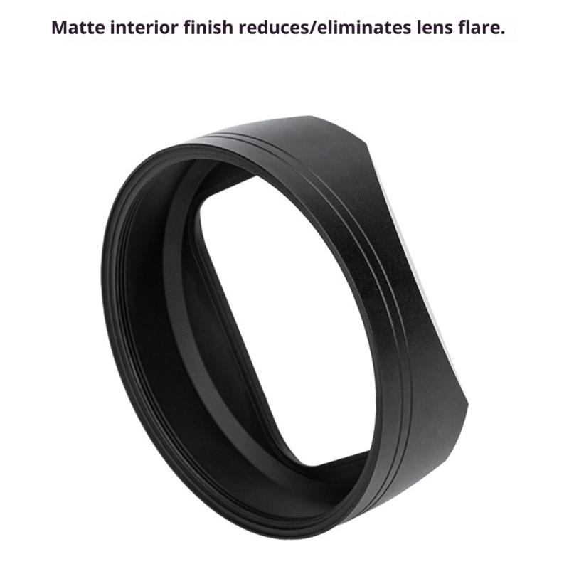 Aluminum Alloy Camera Lens Hood for Q343 AntiReflection Square Photography Equipment