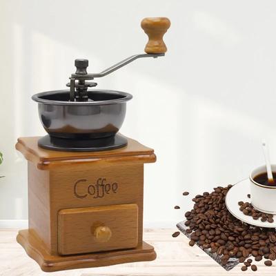 1 szt. Vintage ręczny młynek do kawy domowy ręczny młynek do ziaren kawy drewniany styl vintage profesjonalny barista akcesoria do kawy