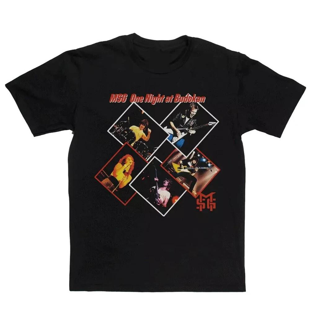 Винтажная футболка Michael Schenker One Night In Budokan, хлопок, черная, полный размер, унисекс XXXXL