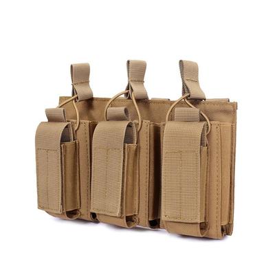 Taktische Molle-Magazintasche, taktische Tasche, Dreifach-Gewehrpistolen-Magazintasche, 2-lagiger Patronenhalter