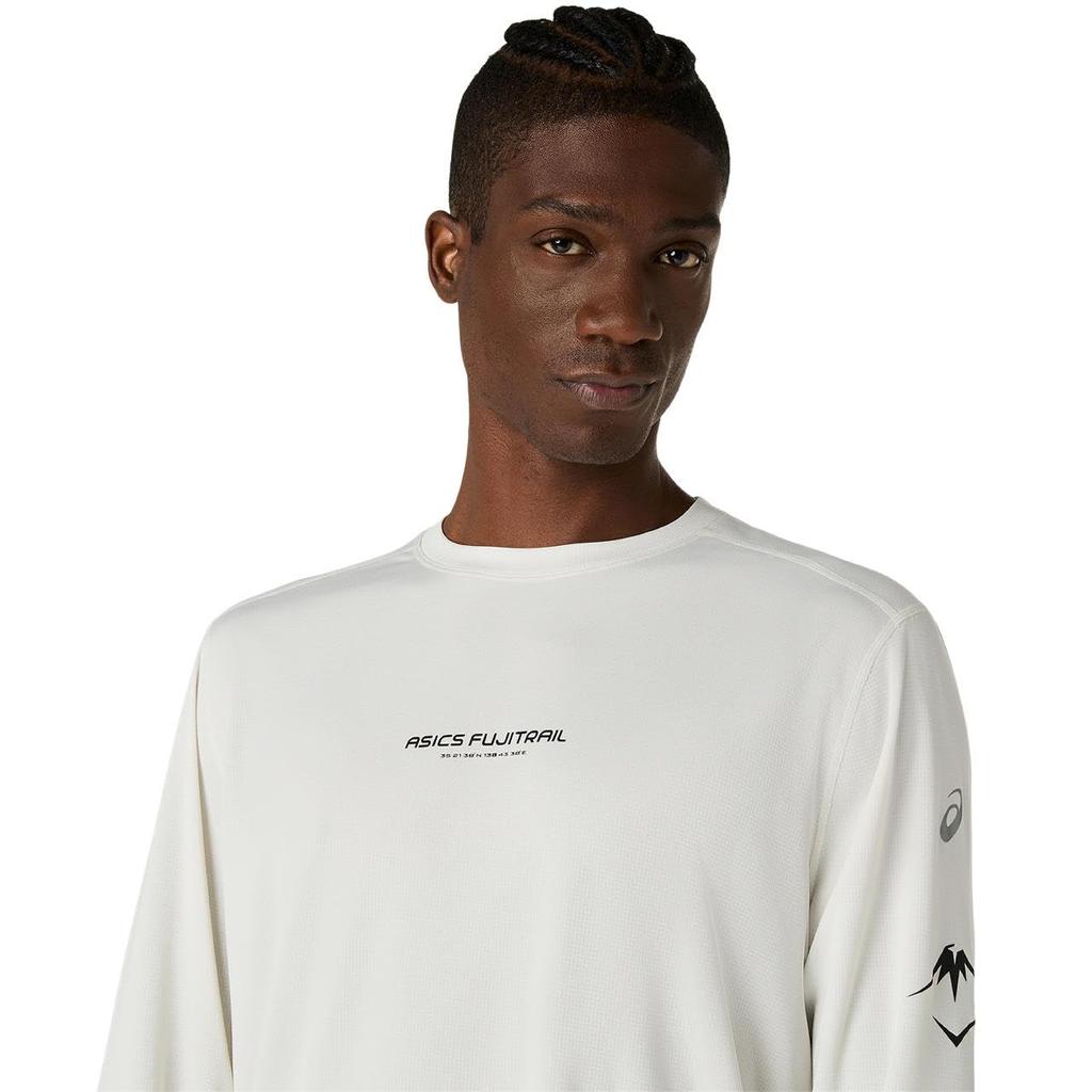 Running Wear FUJITRAIL LOGO LS TOP 2011D525 100 L [ASICS] Men's (CREAM)