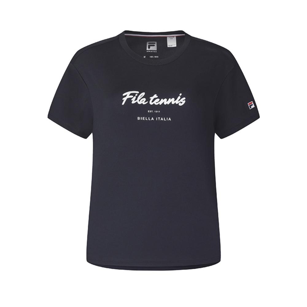 

New FILA Athletics Tennis Regular T Shirt Women s RD Royal Blue NV A11W523111F-NV 160/80A/S