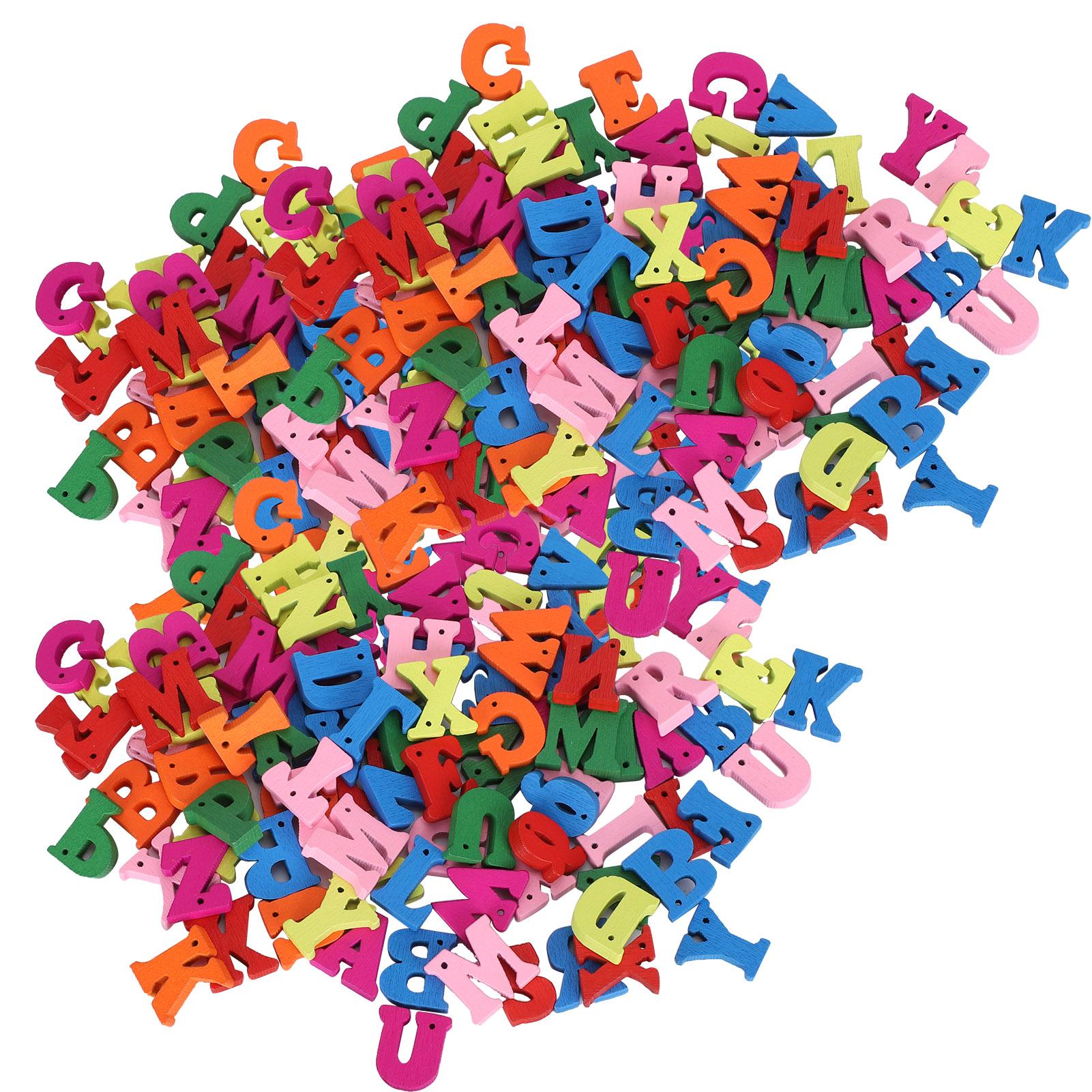 

300 шт. Деревянные буквы для поделок, красочные, ручная работа, детские образовательные принадлежности