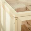 Wooden Hamster Cage, 3-Level, Platforms, Ladders, Window, Opening Roof, 60 x 40 x 80 cm, Natural