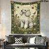Poodle Wall Tapestry Aesthetic Wall Hanging Printed Fabric Blanket Decorative Tapestries for Bedroom Living Room Home Decor