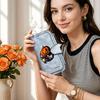 Halloween Pumpkin Pattern Long Wallet Fashion Casual Portable Multi Card Slot Purse for Daily Use