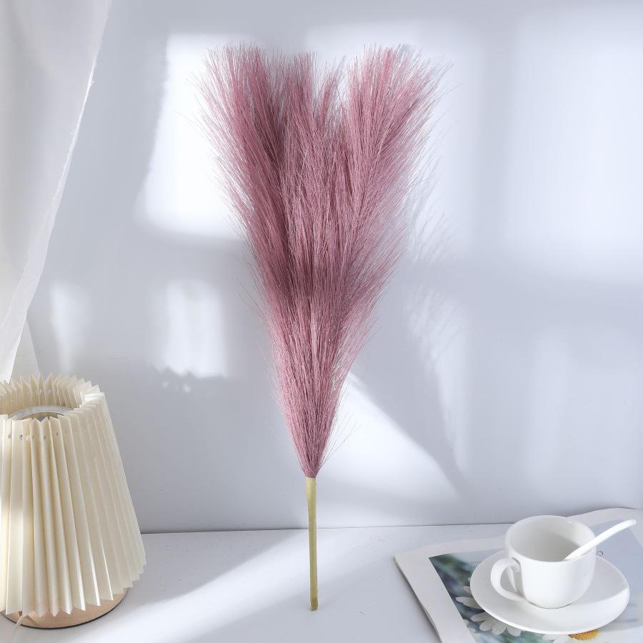 Classic Fireworks Reed Grass Wedding Decoration - 5-Prong Floral Arrangement Fake Flower Ornament