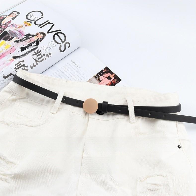 Round And Plate Square Plate Gold Needle Buckle Belt Jeans Dress Decoration