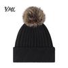 Cozy Knit Hats for Ponytails Winter Knitted Hat Women, Cold Weather Fleece Lined with Pom Breathable Warm Headwear Pom, Chunky Snow Hat, Soft