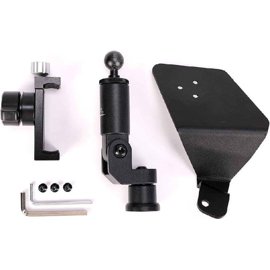 KEMIMOTO X3 Phone Mount, CNC Aluminum Dashboard 360° Adjustable Cell Phone Holder, Compatible With Can-Am Maverick X3 And MAX Models