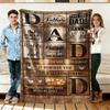 Father's Day Love Dad Flannel Blanket Soft Cozy Throws Napping Travel Use