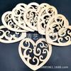 Valentine'S Day Hollow Love Wood Chips Diy Wedding Decoration Colorful Wood Chips Heart-Shaped Pendant