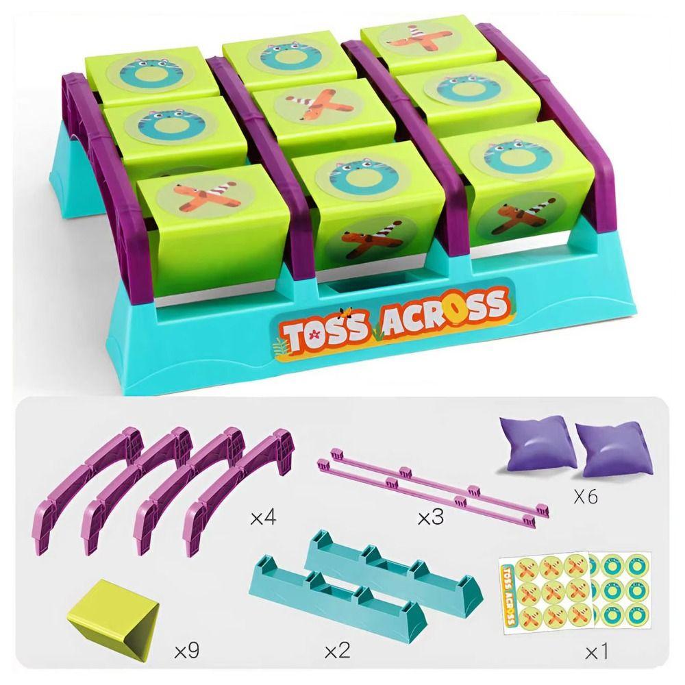 Flip Tic Tac Toe Throwing Game Plastic Tictactoe Tossing Game  Kids Children