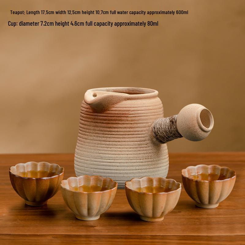 High-Temperature Resistant Ceramic Stove and Teapot Set for Outdoor Tea Brewing and Roasting