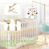 1 Pc Wooden Floor Standing Crib Mobile Arm 153.5 Cm Crib Mobile Bed Bell Wooden Bracket for Hanging Bed Bell and Baby Bed Toys
