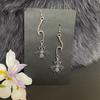 Handcrafted Bohemian Silver Bumblebee Dangle Earrings