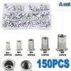 150PCS Rivet Nuts Kit M3/M4/M5/M6/M8 +1PCS Rivet Nut Gun+5PCS Nut Rivet Mandrels Rivet Nuts Gun Mandrel Kit Repairtool